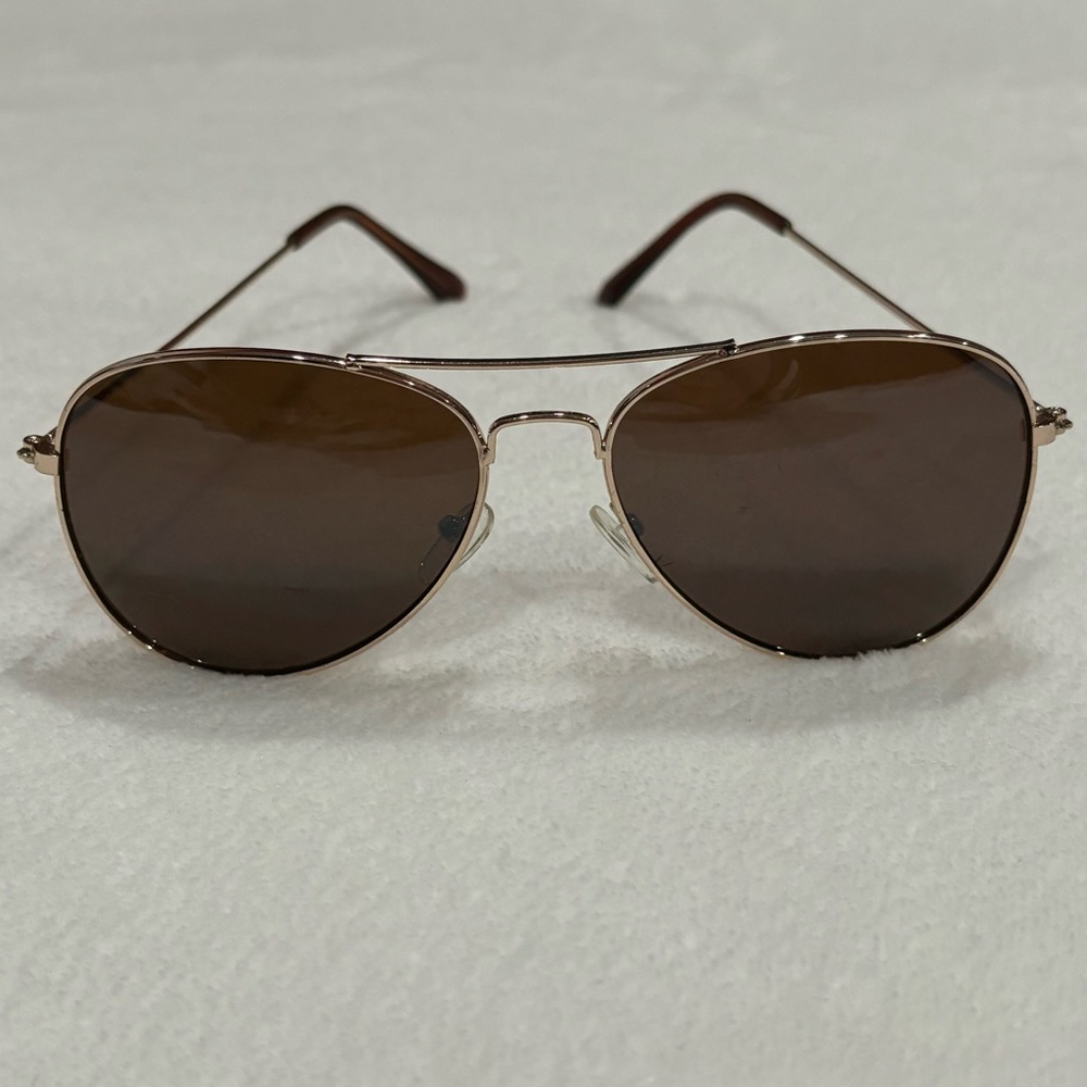 FOREVER 21 Women’s Brown/Tan Aviator Mirror Reflection Sunglasses